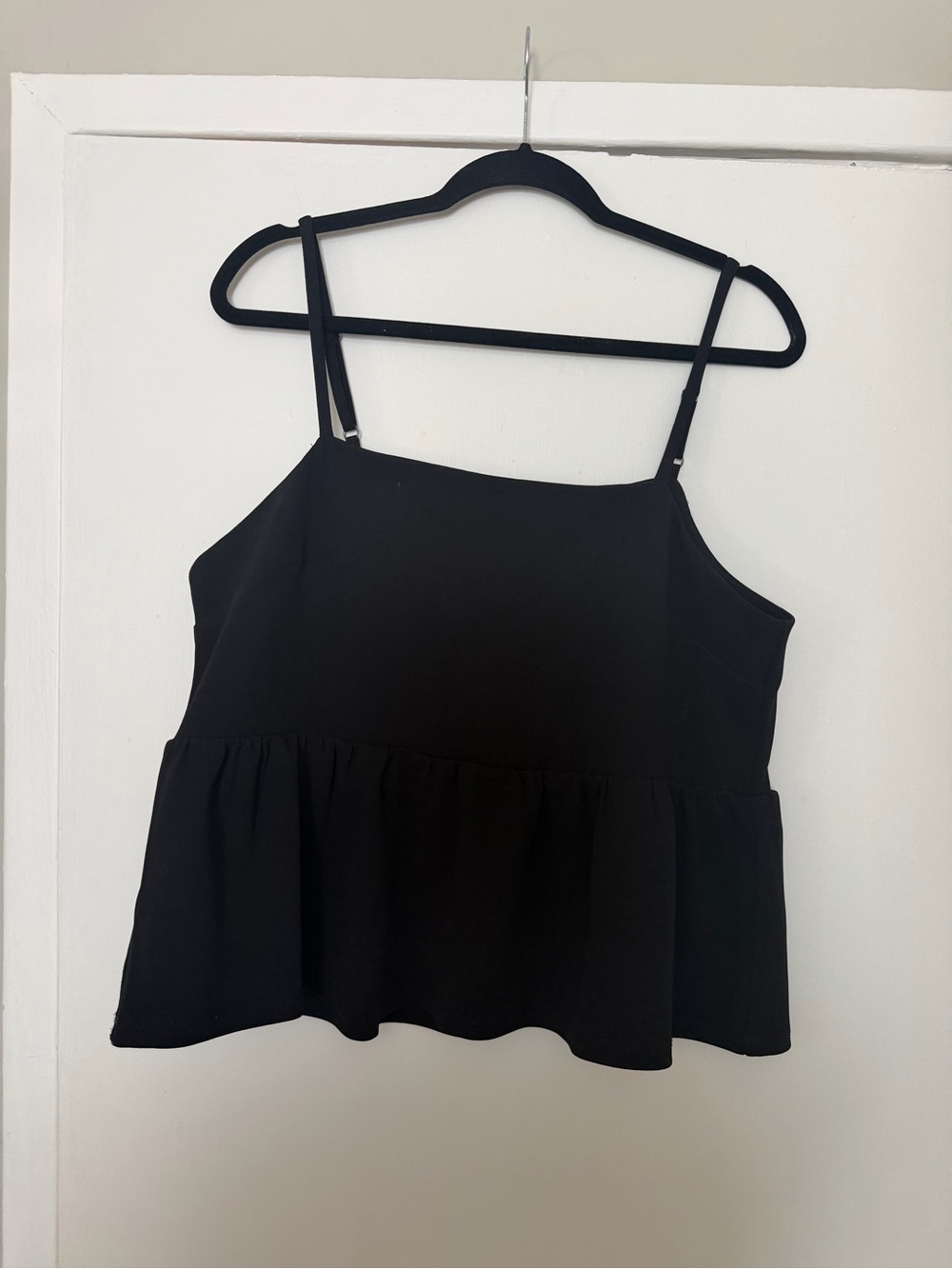 Ann Taylor Black Ruffle-Hem top